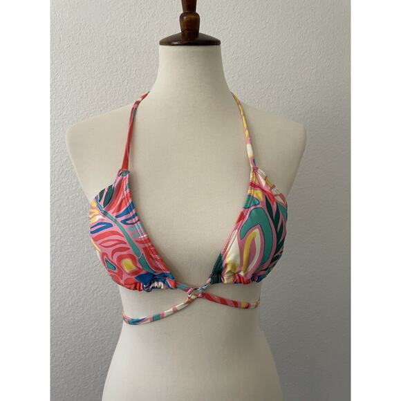 Kenny Flowers Swim Bikini Top Colombia Print Multicolor Swimwear - Picture 1 of 5